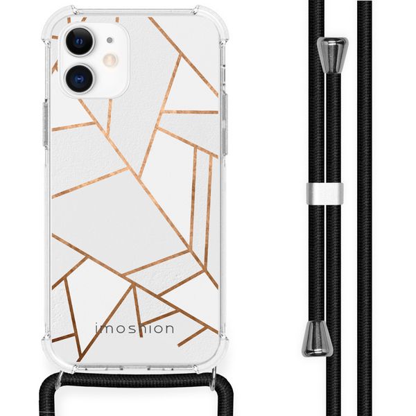 imoshion Design Hülle mit Band für das iPhone 12 Mini - White Graphic