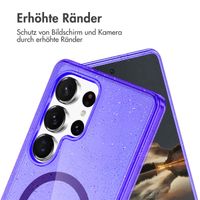 imoshion Sparkle Back Cover mit MagSafe für das Samsung Galaxy S24 Ultra - Glitzer Violett
