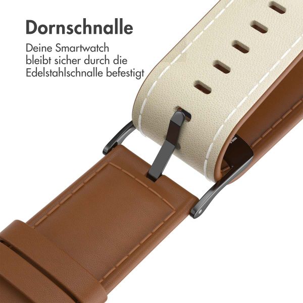 imoshion Classic Lederarmband für das  Apple Watch Series 1 t/m 11 / SE / Ultra (44/45/46/49 mm) - Braun