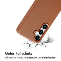 Accezz MagSafe Leather Backcover für das Samsung Galaxy S25 Plus - Sienna Brown