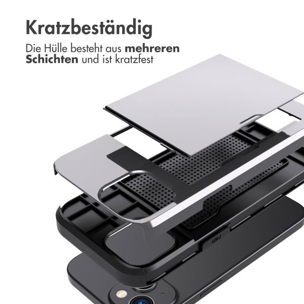imoshion Backcover mit Kartenfach Apple iPhone 15 - Grau