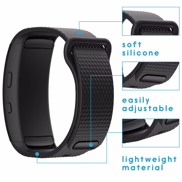imoshion Silikonband für das  Samsung Gear Fit 2 / 2 Pro - Schwarz
