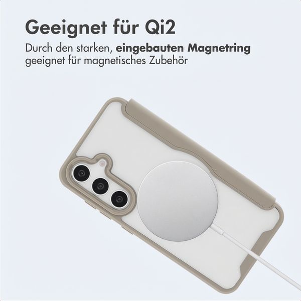 imoshion Transparente Bookcase mit MagSafe Samsung Galaxy S25 / S24 - Beige