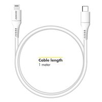 Accezz Wand-Ladegerät mit MFI-zertifiziertem Lightning- auf USB-C-Kabel - 20 Watt - 1 m - Weiß