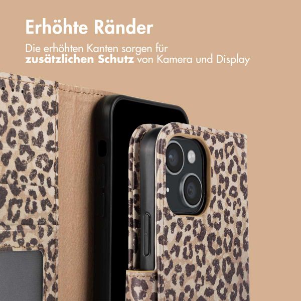 imoshion Design Klapphülle iPhone 15 - Leopard Mood