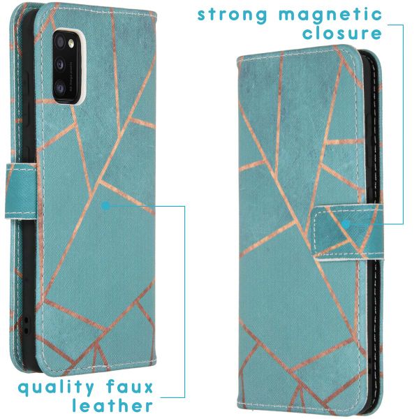 imoshion Design TPU Klapphülle Samsung Galaxy A41 - Blue Graphic