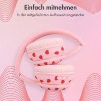 imoshion Kabellose Kinderkopfhörer LED Light - Dezibelbegrenzer - Mit AUX-Kabel - Herzchen