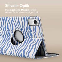 imoshion 360° drehbare Design Klapphülle Xiaomi Redmi Pad SE - White Blue Stripes