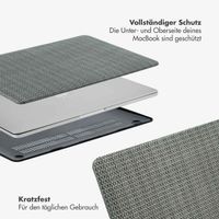 Selencia Cover mit gewebter Oberfläche Apple MacBook Pro 13 Zoll (2020 / 2022) - Grau