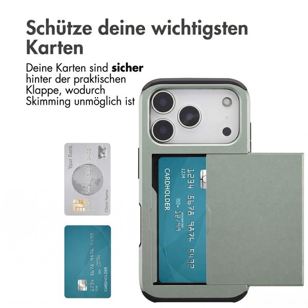 imoshion Backcover mit Kartenfach Apple iPhone 18 Pro / 17 Pro - Grün