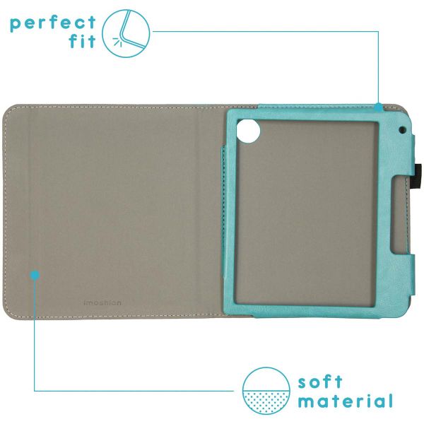 imoshion Vegan Leather Klapphülle Kobo Libra 2 / Tolino Vision 6 - Hellblau