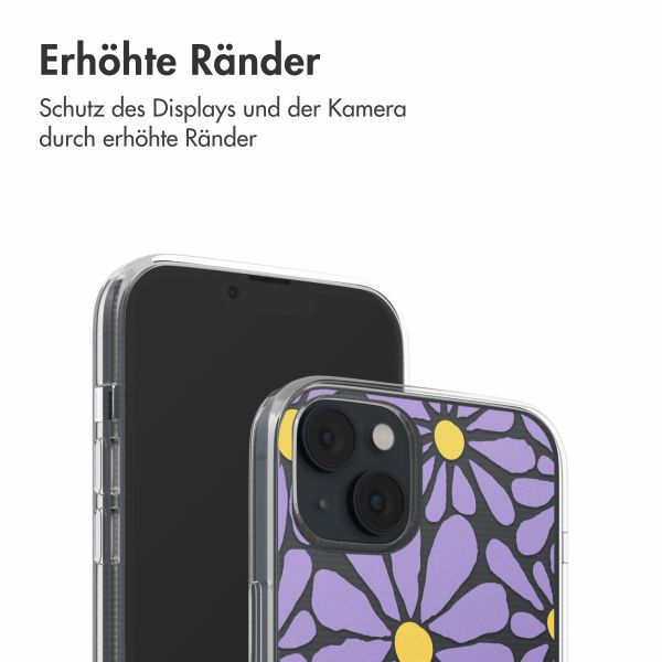 imoshion  Design Hülle für das iPhone 14 - Tropical Violet Flowers Connect