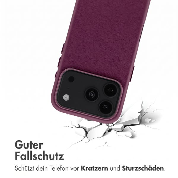 Accezz MagSafe Leather Backcover Apple iPhone 18 Pro / 17 Pro - Heath Purple