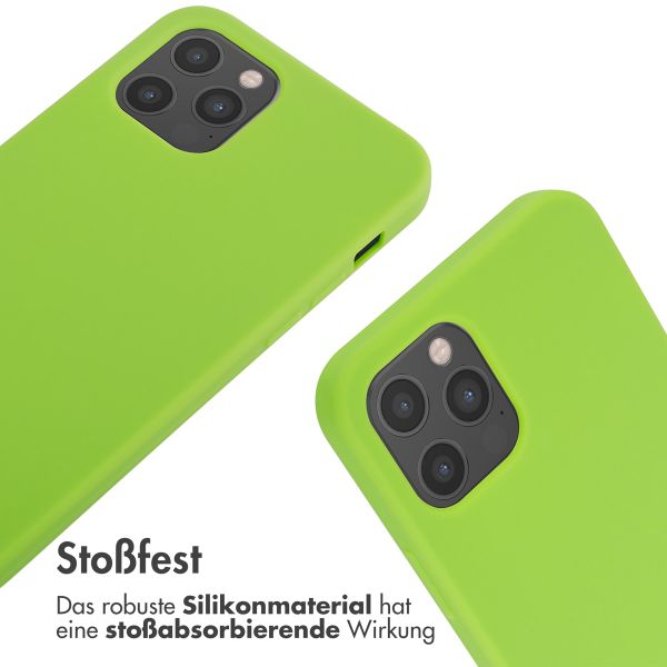 imoshion Silikonhülle mit Band für das iPhone 12 (Pro) - Grün fluoreszierend