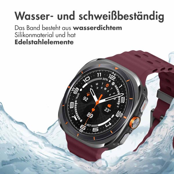 imoshion Ocean Silikonarmband für das  Samsung Galaxy Watch Ultra (2024/2025) - Wine Red