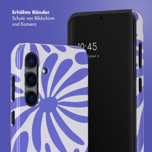 Selencia Vivid Back Cover Samsung Galaxy S24 - Modern Bloom Sapphire Blue