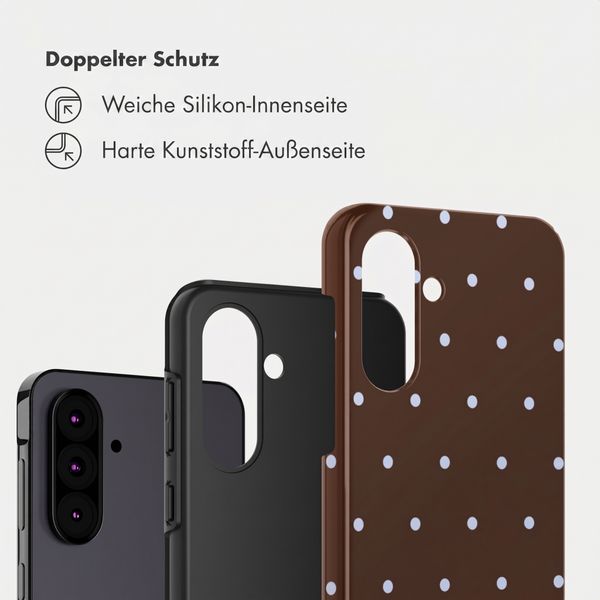 Selencia Vivid Back Cover Samsung Galaxy A36 / A56 - Happy Dots Chocolate