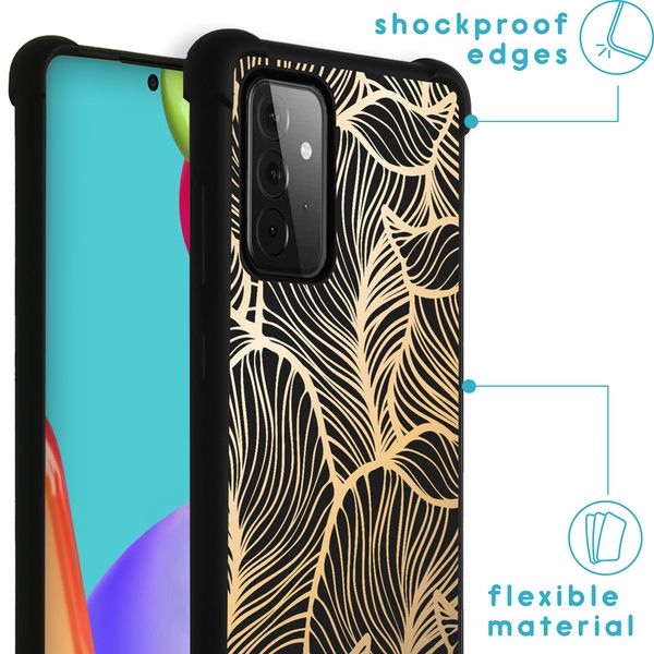 imoshion Design Hülle mit Band Samsung Galaxy A52(s) (5G/4G) - Golden Leaves