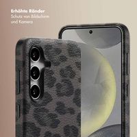 Selencia Sabi Backcover Leopardenmuster mit MagSafe Samsung Galaxy S24 - Midnight Black