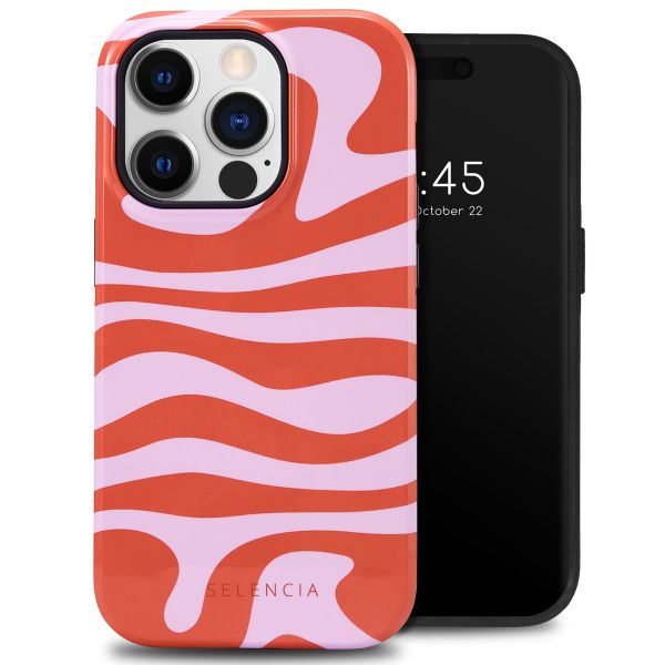 Selencia Vivid Tough Back Cover für das iPhone 14 Pro - Dream Swirl Pink