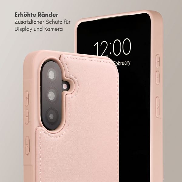 Selencia Nova HandyHülle mit Kordel und Kartenhalter Samsung Galaxy A36 - Dusty Rose