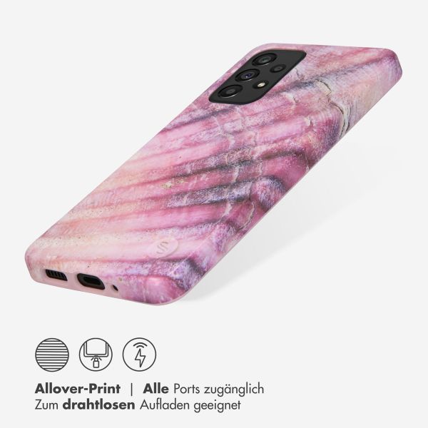 Selencia Aurora Fashion Back Case für das Samsung Galaxy A33 - ﻿Strapazierfähige Hülle - 100 % recycelt - Ocean Shell Purple