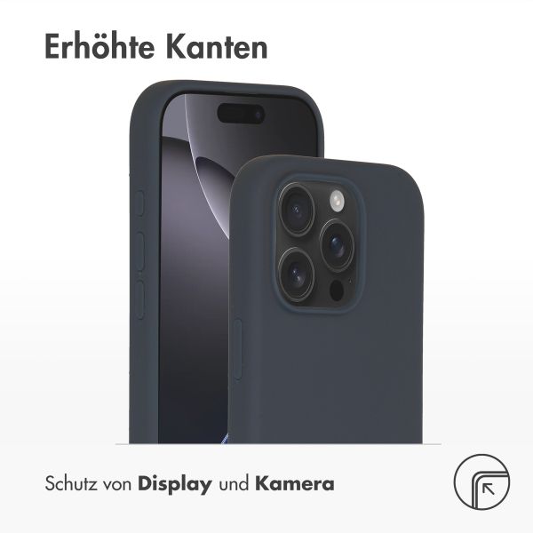 Accezz Liquid Silikoncase mit MagSafe für das iPhone 16 Pro - Dunkelblau