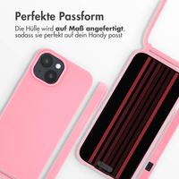 imoshion Silikonhülle mit Band für das iPhone 15 - Rosa