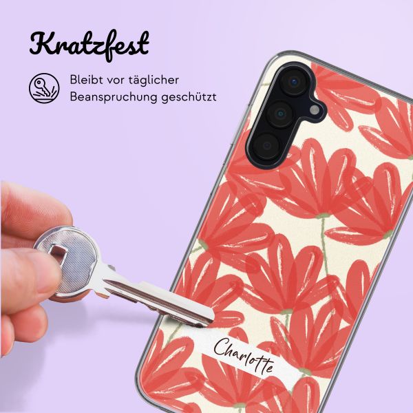 Personalisierte Hülle mit Blumen Samsung Galaxy A52(s) (5G/4G) - Transparent