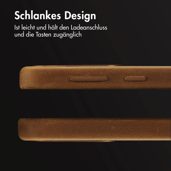 Accezz Vintage Leather Magsafe Backcover Samsung Galaxy S24 / S25 - Tabacco Cognac