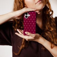 Selencia Vivid Rückabdeckung mit MagSafe Apple iPhone 15 - Happy Dots Burgundy