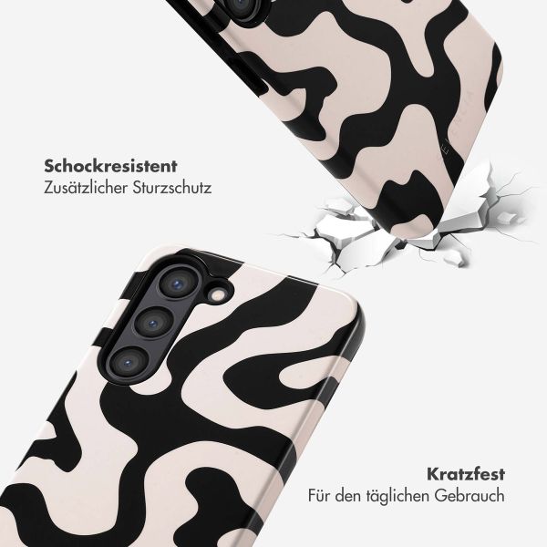 Selencia Vivid Tough Back Cover für das Samsung Galaxy S23 - Art Wave Black