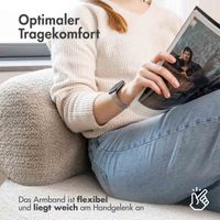 imoshion Milanaise Faltarmband für Apple Watch Series 1 t/m 9 / SE (38/40/41 mm) | Series 10 / 11 (42 mm) - Silber