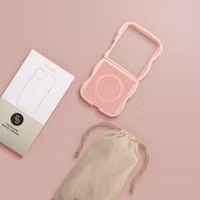 Selencia Wavy Backcover mit MagSafe Samsung Galaxy Z Flip 7 - Soft Pink