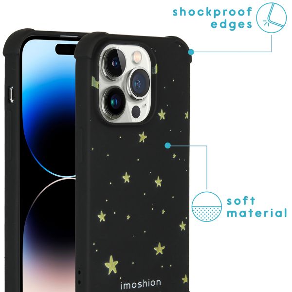 imoshion Design Hülle mit Band für das iPhone 14 Pro - Stars Gold