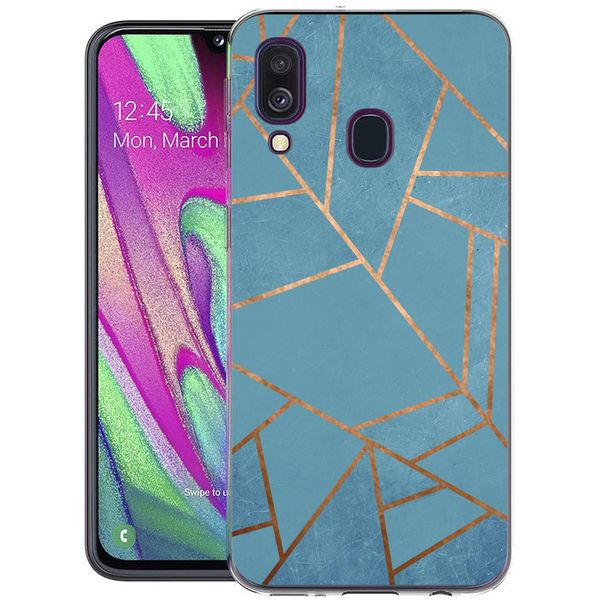 imoshion Design Hülle für das Samsung Galaxy A40 - Blue Graphic