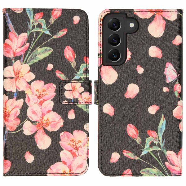 imoshion Design TPU Klapphülle für das Samsung Galaxy S22 Plus - Blossom Black