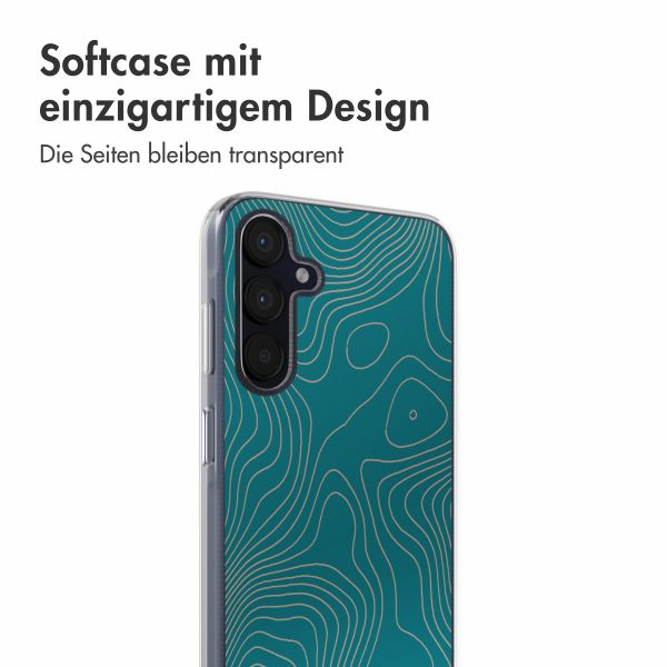 imoshion Design Hülle Samsung Galaxy A35 - Topo Turquoise