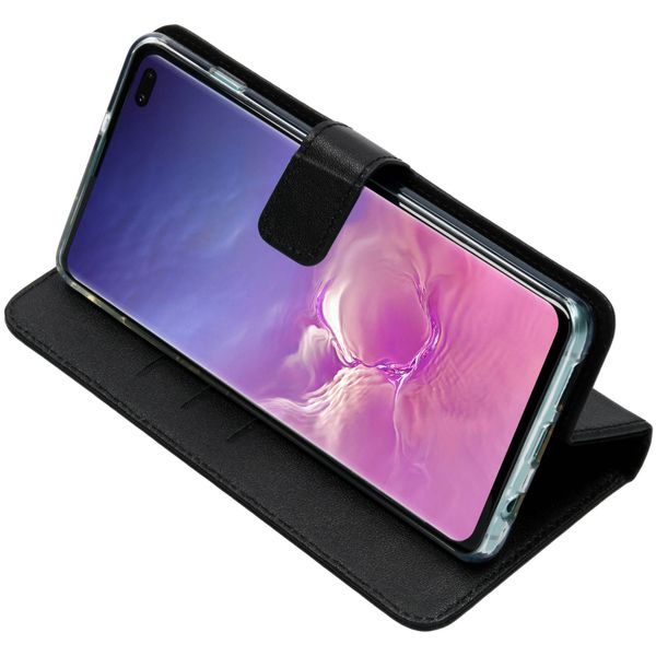 Valenta Klapphülle Leather Schwarz für das Samsung Galaxy S10 Plus