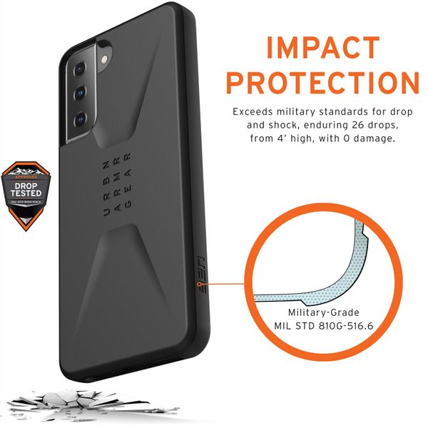 UAG Civilian Backcover Samsung Galaxy S21 Plus - Schwarz