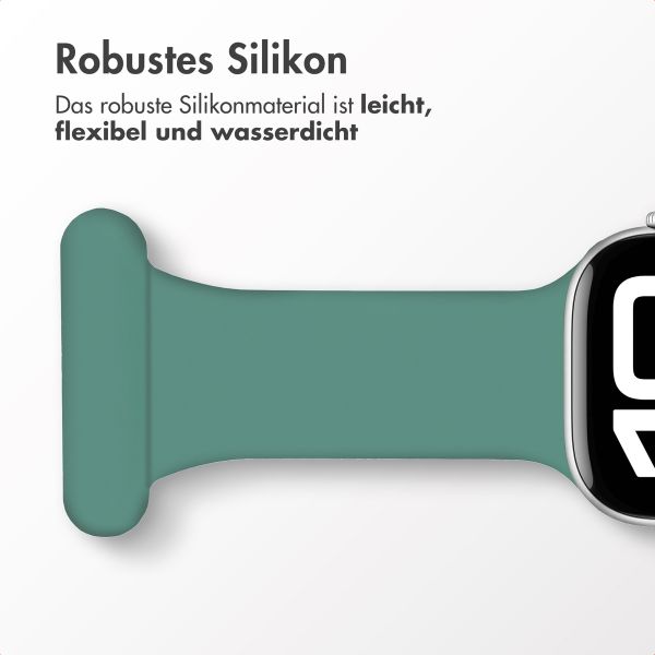 imoshion Pflegekräfte Silikonarmband für das  Apple Watch Series 1 t/m 9 / SE (38/40/41 mm) | Series 10 / 11 (42 mm) - Grün