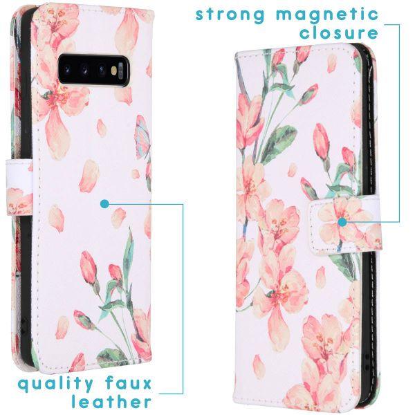 imoshion Design TPU Klapphülle für das Samsung Galaxy S10 - Blossom Watercolor