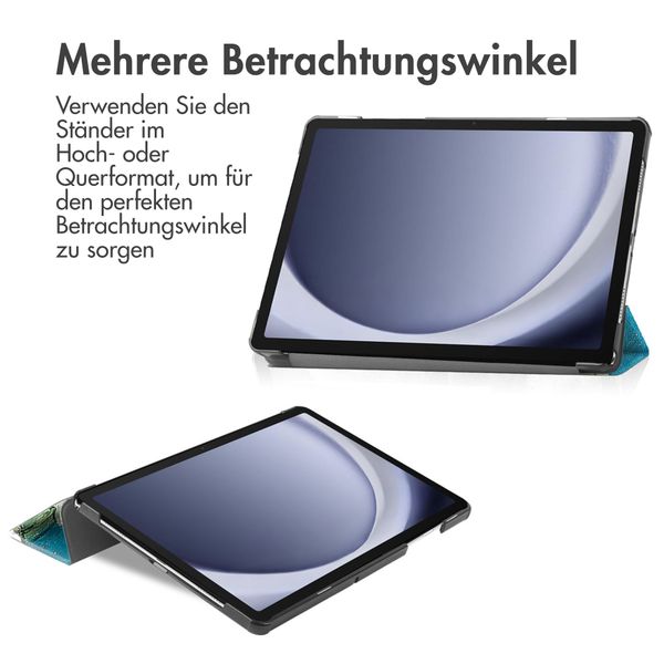 imoshion Design Trifold Klaphülle Samsung Galaxy Tab A11 Plus / A9 Plus - Green Plant