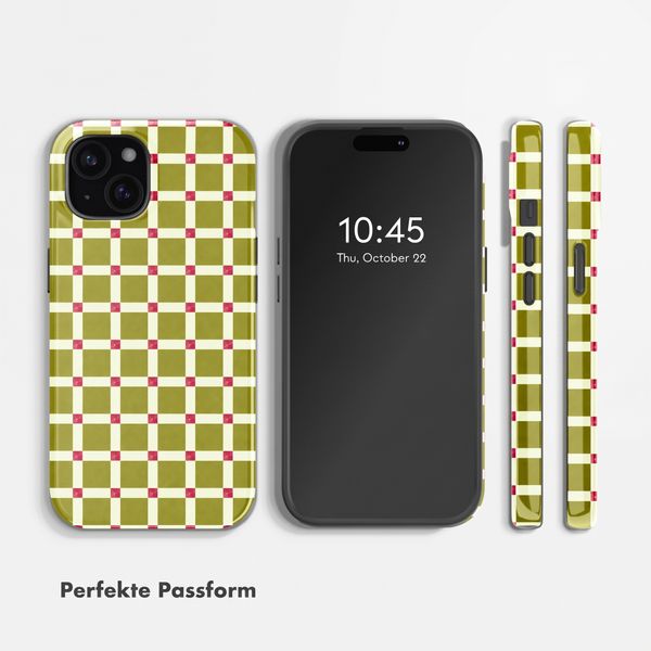 Selencia Vivid Back Cover Apple iPhone 15 - Check This Olive