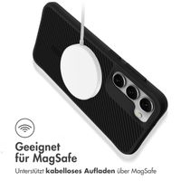 imoshion Rugged Hybrid Carbon Case mit MagSafe Samsung Galaxy S23 Plus - Schwarz