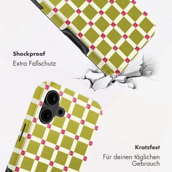 Selencia Vivid Rückabdeckung mit MagSafe Apple iPhone 16 - Check This Olive
