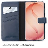 Selencia Echtleder Klapphülle Samsung Galaxy S26 Plus - Dunkelblau
