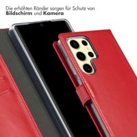 Selencia Echtleder Klapphülle für das Samsung Galaxy S25 Ultra - Rot