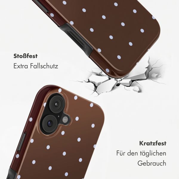 Selencia Vivid Rückabdeckung mit MagSafe Apple iPhone 16 - Happy Dots Chocolate