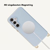 Selencia Rivièra Backcover mit MagSafe mit abnehmbaren Haken Samsung Galaxy S25 / S24 - Powder Blue